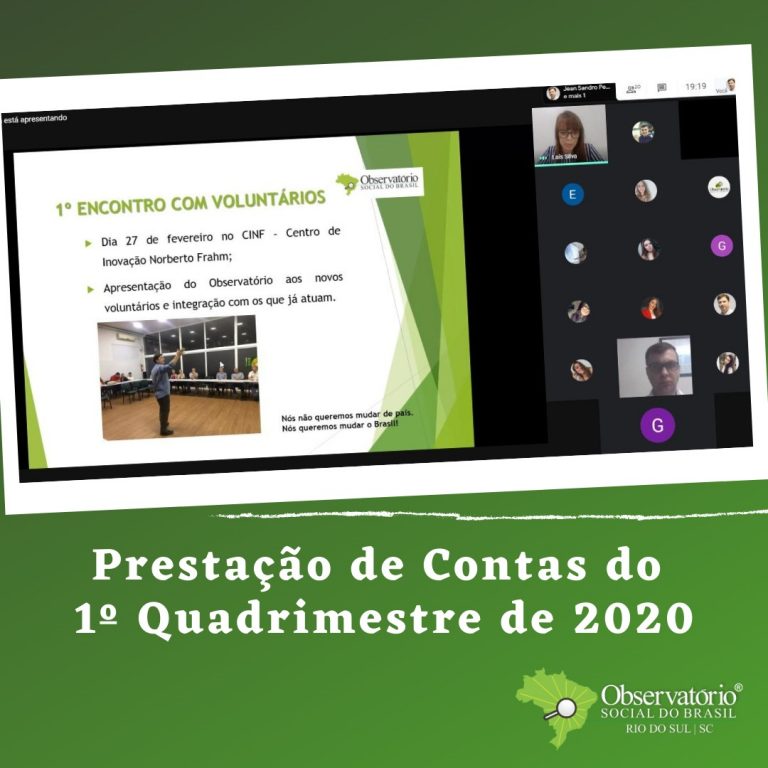 Prestação de Contas do 1º Quadrimestre de 2020